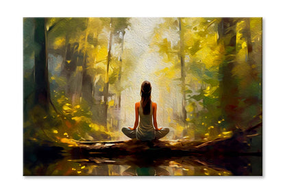 Mystical Forest Girl & Nature View Wall Art Limited Edition High Quality Print