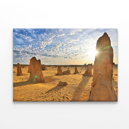 The Pinnacles Desert Western Australia Sunset Wall Art Decor 100% Australian Made