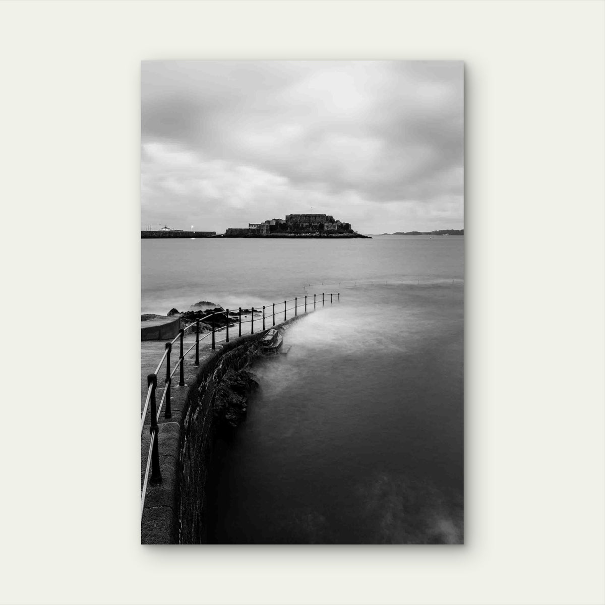 Seascape In Front of The Castle Metal Print Ready to Hang