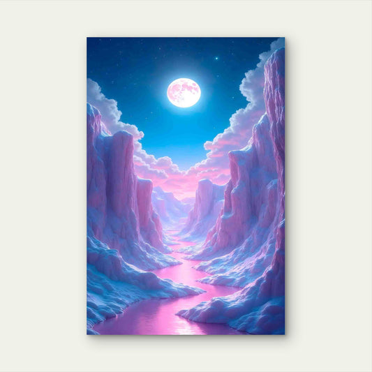 Surreal Winter Design 60x90cm Metal Print Ready to Hang