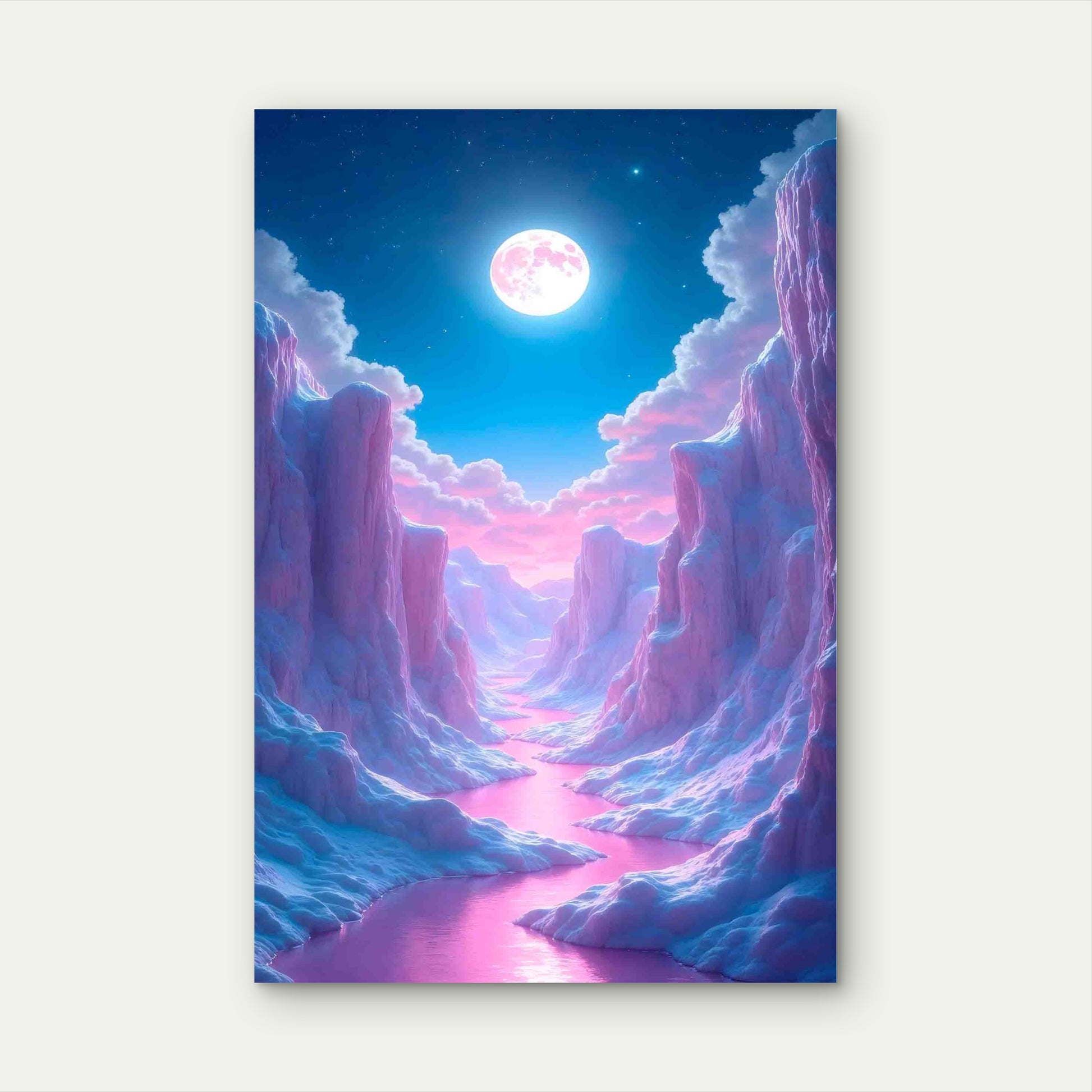 Surreal Winter Design 40x60cm Metal Print Ready to Hang - Bella Home Decor