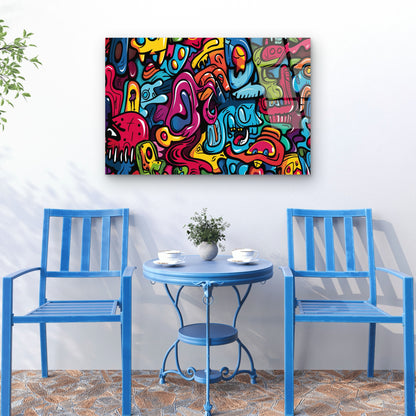 Colorful Abstract Street Art Graffiti Pop Culture Characters Acrylic Glass Printing Wall Art Australian Made Quality