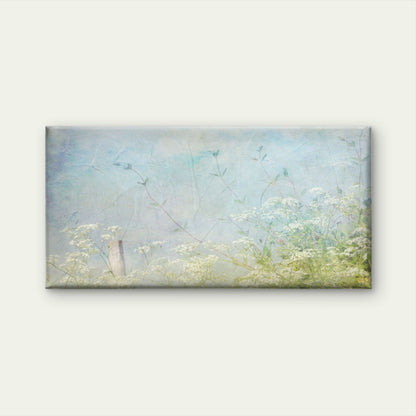 Light Blue Meadow Wildflower Wall Art Canvas Office Home Room Framed 120x60cm