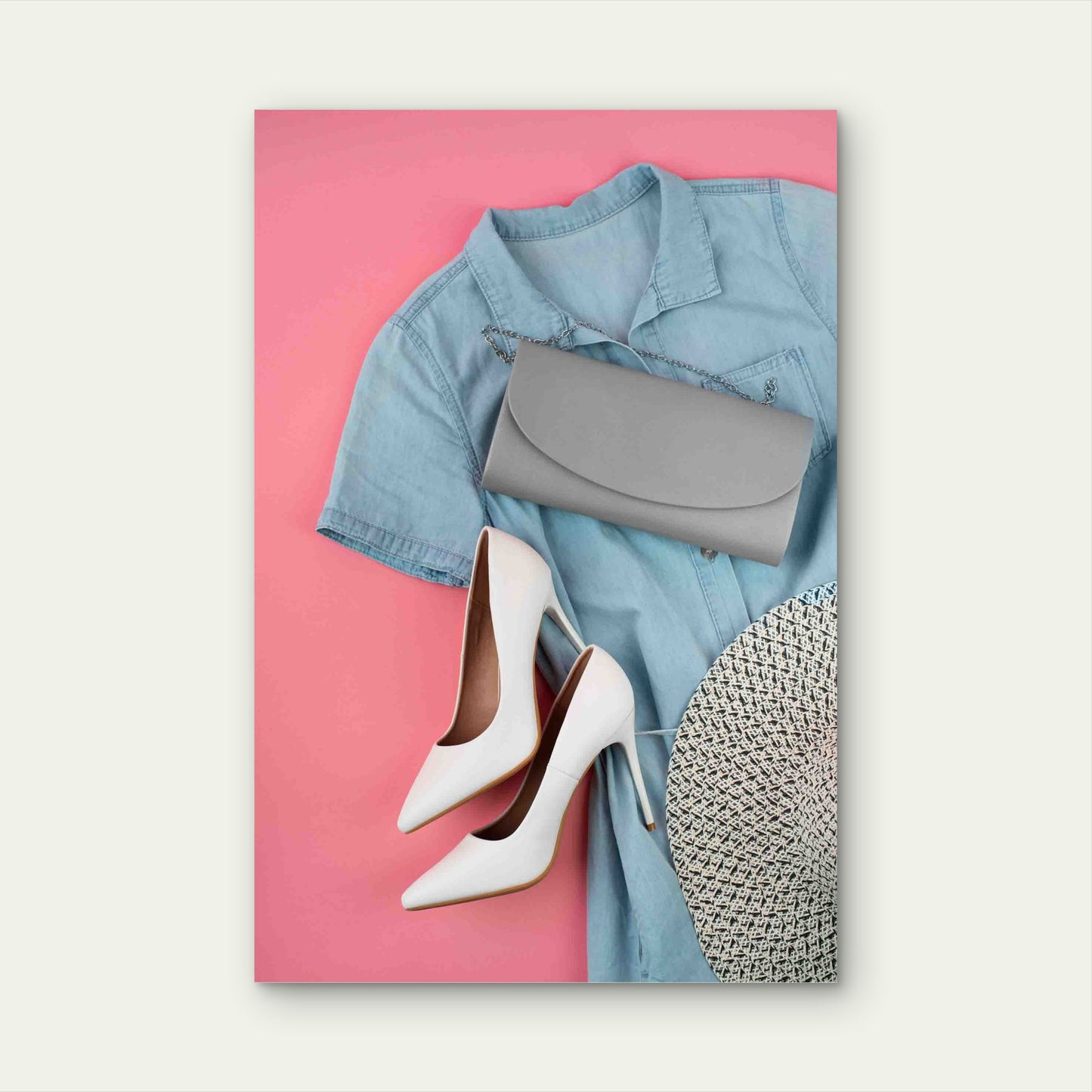 Spring Wardrobe Switch Over Still Life Metal Print Ready to Hang