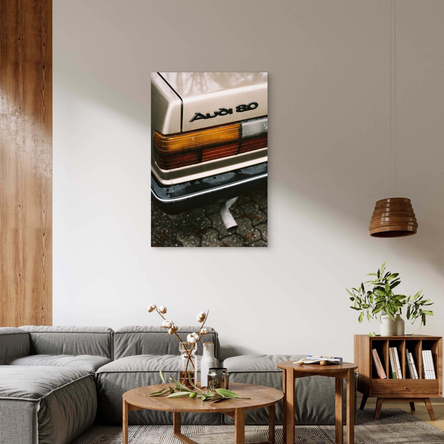 Vintage Audi 80 Car 60x90cm Metal Print Ready to Hang