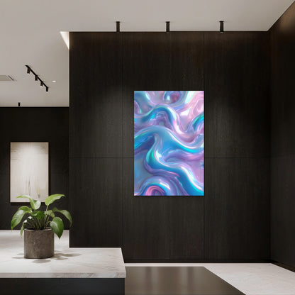Abstract Liquid Prism 40x60cm Metal Print Ready to Hang - Bella Home Decor