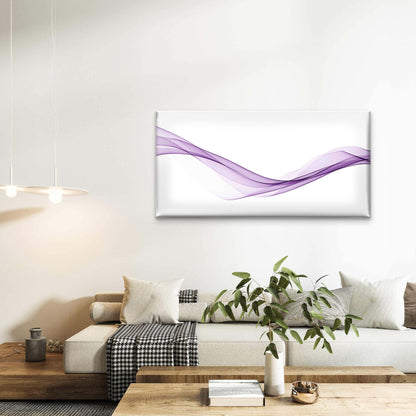 Dynamic Purple Wave Wall Art Canvas Office Home Room Framed 120x60cm - Bella Home Decor