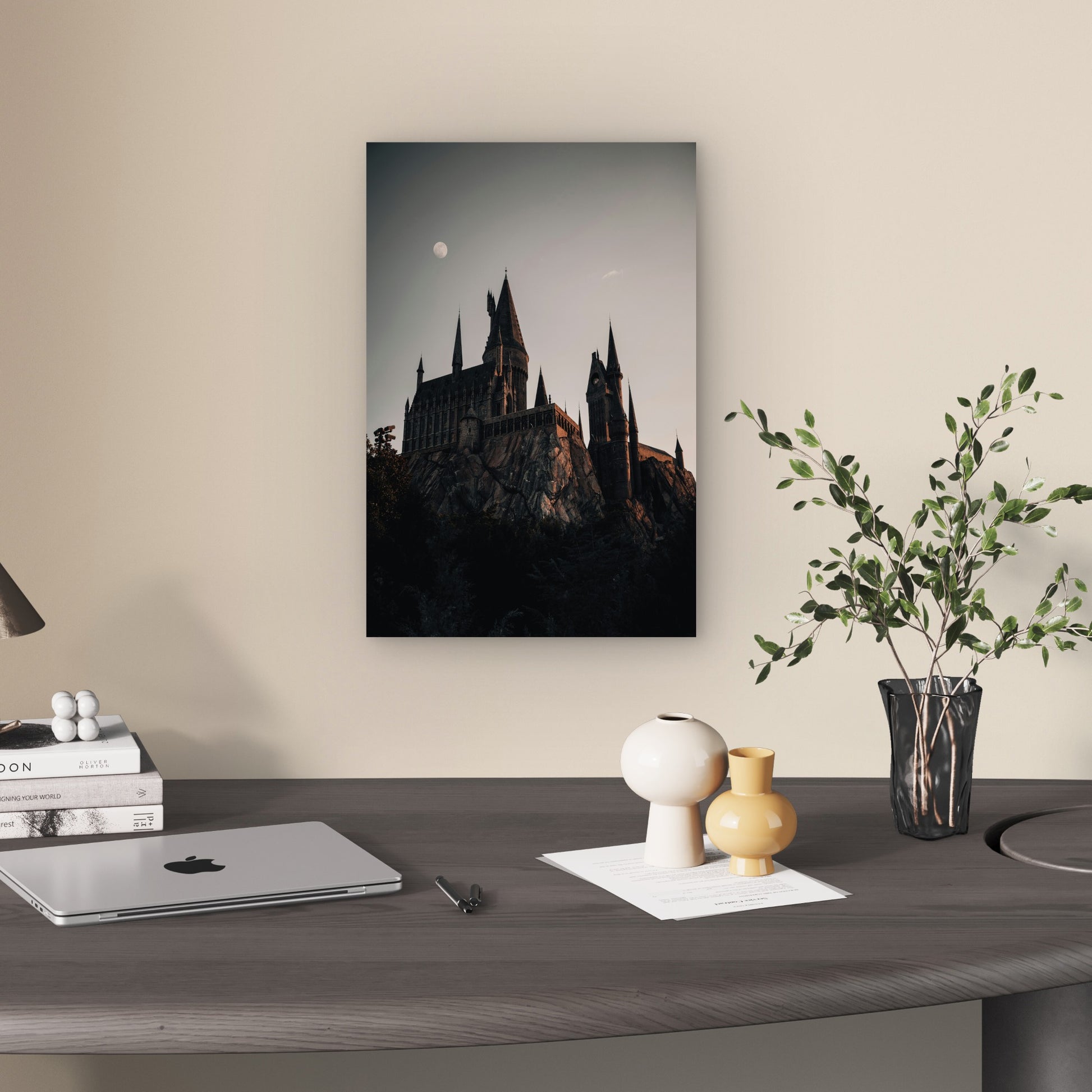 Fictional Hogwarts School Of Witchcraft And Wizardry 60x90cm Metal Print Ready to Hang