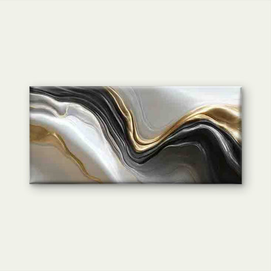 Abstract Leaf Minimalist Wall Art Canvas Office Home Room Framed 120x60cm