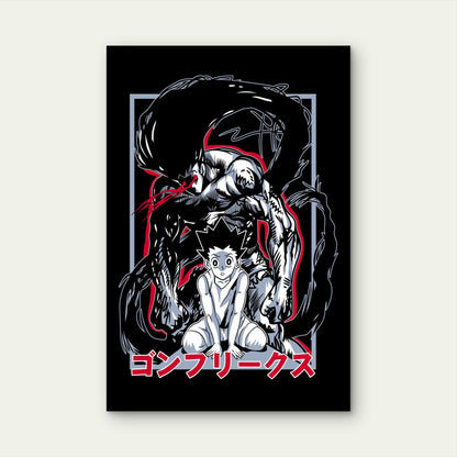 Grim Shadow Shonen Transformation 60x90cm Metal Print Ready to Hang