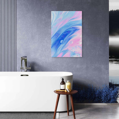 Abstract Image Featuring A Fluid Art 40x60cm Metal Print Ready to Hang