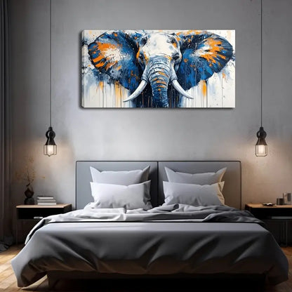 Inspiring Elephant Deco Modern Wall Art Canvas Office Home Room Framed 120x60cm - Bella Home Decor