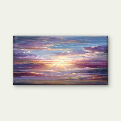 Sunshine Breaking Through Cloud Wall Art Canvas Office Home Room Framed 120x60cm