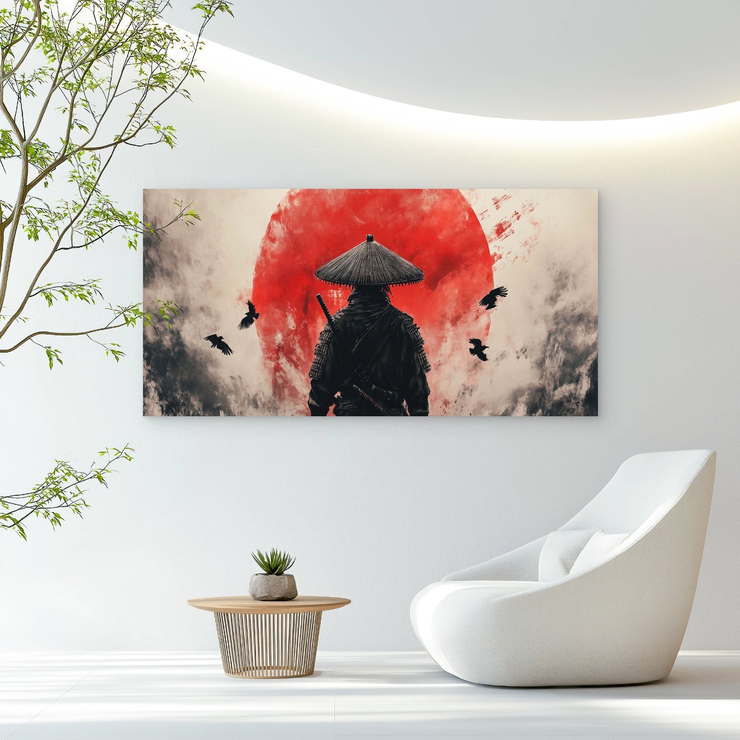 Land Of The Samurai Wall Art Canvas Office Home Room Framed 120x60cm