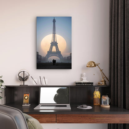 Beautiful Photorealistic Moon 60x90cm Metal Print Ready to Hang