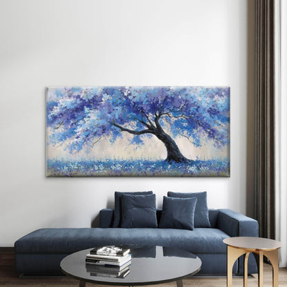 Featuring Purple Blossoms Wall Art Canvas Office Home Room Framed 120x60cm