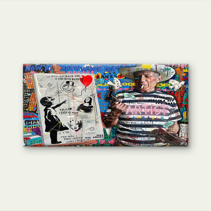 Maximalist Master Sketch Graphi Wall Art Canvas Office Home Room Framed 120x60cm - Bella Home Decor