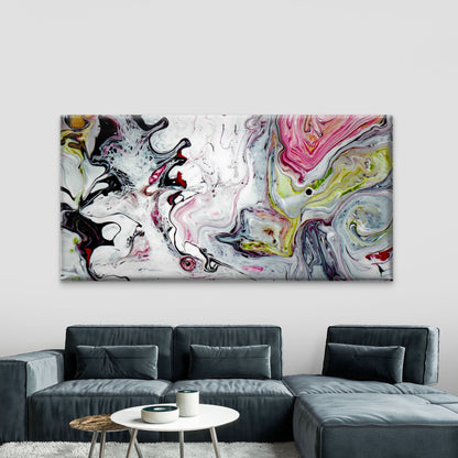 Playful Rainbow Splash Wall Art Canvas Office Home Room Framed 120x60cm