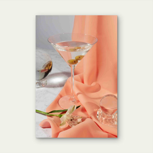 Delicious Daiquiri Drink With Olives 40x60cm Metal Print Ready to Hang