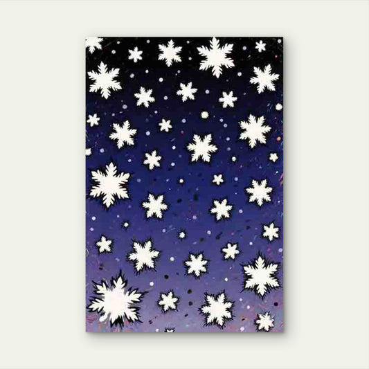 Snowflake - Patterned Abstract 60x90cm Metal Print Ready to Hang - Bella Home Decor