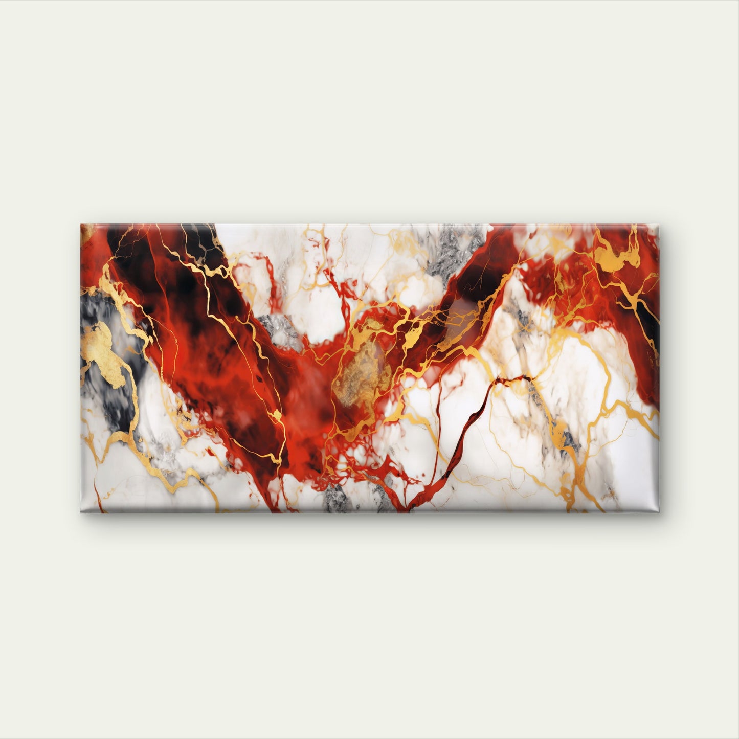 Crimson Veins Of Marble Flow Wall Art Canvas Office Home Room Framed 120x60cm