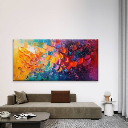Abstract Colorful Impasto Art Wall Art Canvas Office Home Room Framed 120x60cm