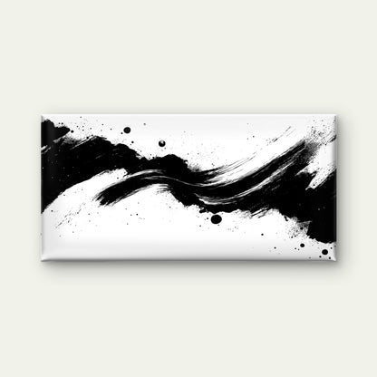 Zen Ink Brush Stroke Wall Art Canvas Office Home Room Framed 120x60cm