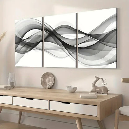 3pcs Modern Style Abstract Simple Light Luxury Line Art Wall Art Set Canvas Unframed - High Quality Print 100% Australian Made Wall Canvas