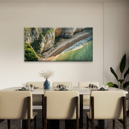 Stony Beach Landscape Wall Art Canvas Office Home Room Framed 120x60cm