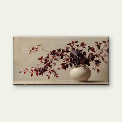 Autumnal Branches in White Vase Wall Art Canvas Office Home Room Framed 120x60cm - Bella Home Decor