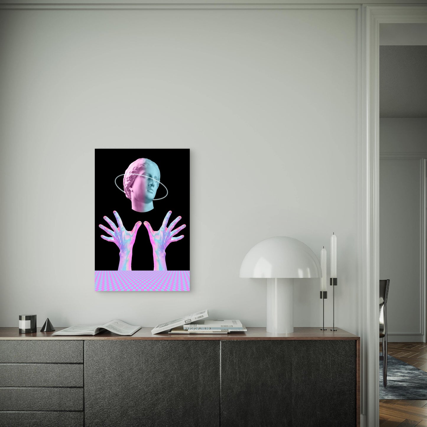 Marble-carved Sculpture 60x90cm Metal Print Ready to Hang