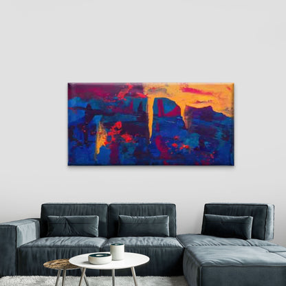 Featuring Abstract Color Splash Wall Art Canvas Office Home Room Framed 120x60cm - Bella Home Decor