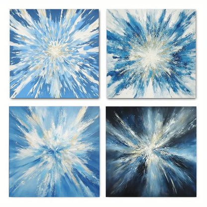 4pcs Office Chic Scenic Photography  DF  Wall Art Canvas Framed