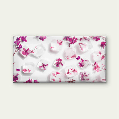 Floral Ice Cube Tray Wall Art Canvas Office Home Room Framed 120x60cm