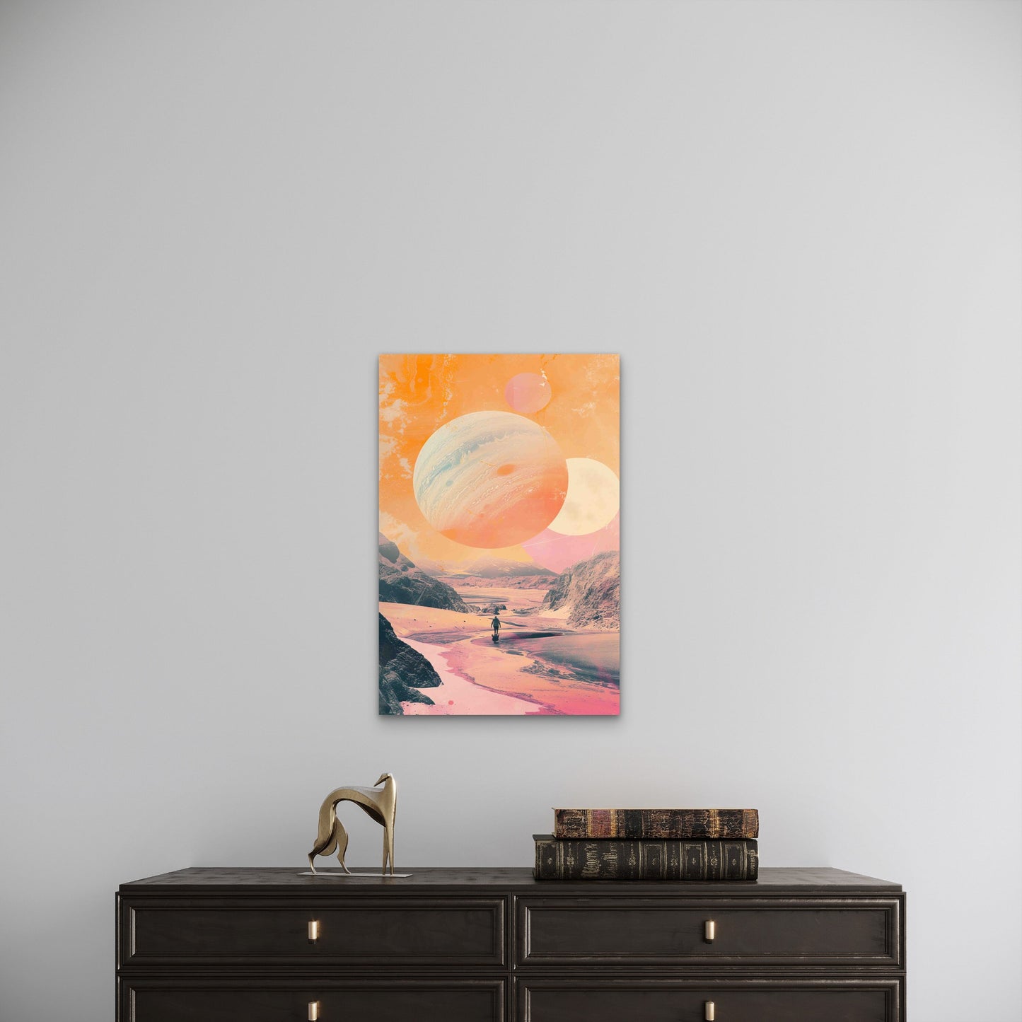 Master Flame Space Themed Classic Aesthetic 60x90cm Metal Print Ready to Hang