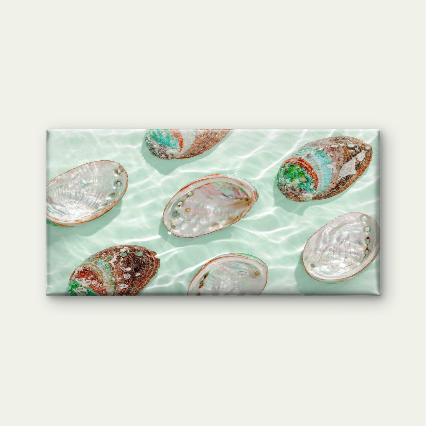 Marine Treasures Shimmering Wall Art Canvas Office Home Room Framed 120x60cm