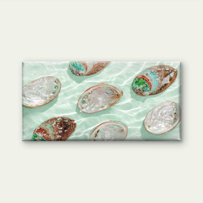 Marine Treasures Shimmering Wall Art Canvas Office Home Room Framed 120x60cm