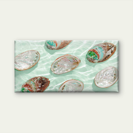 Marine Treasures Shimmering Wall Art Canvas Office Home Room Framed 120x60cm