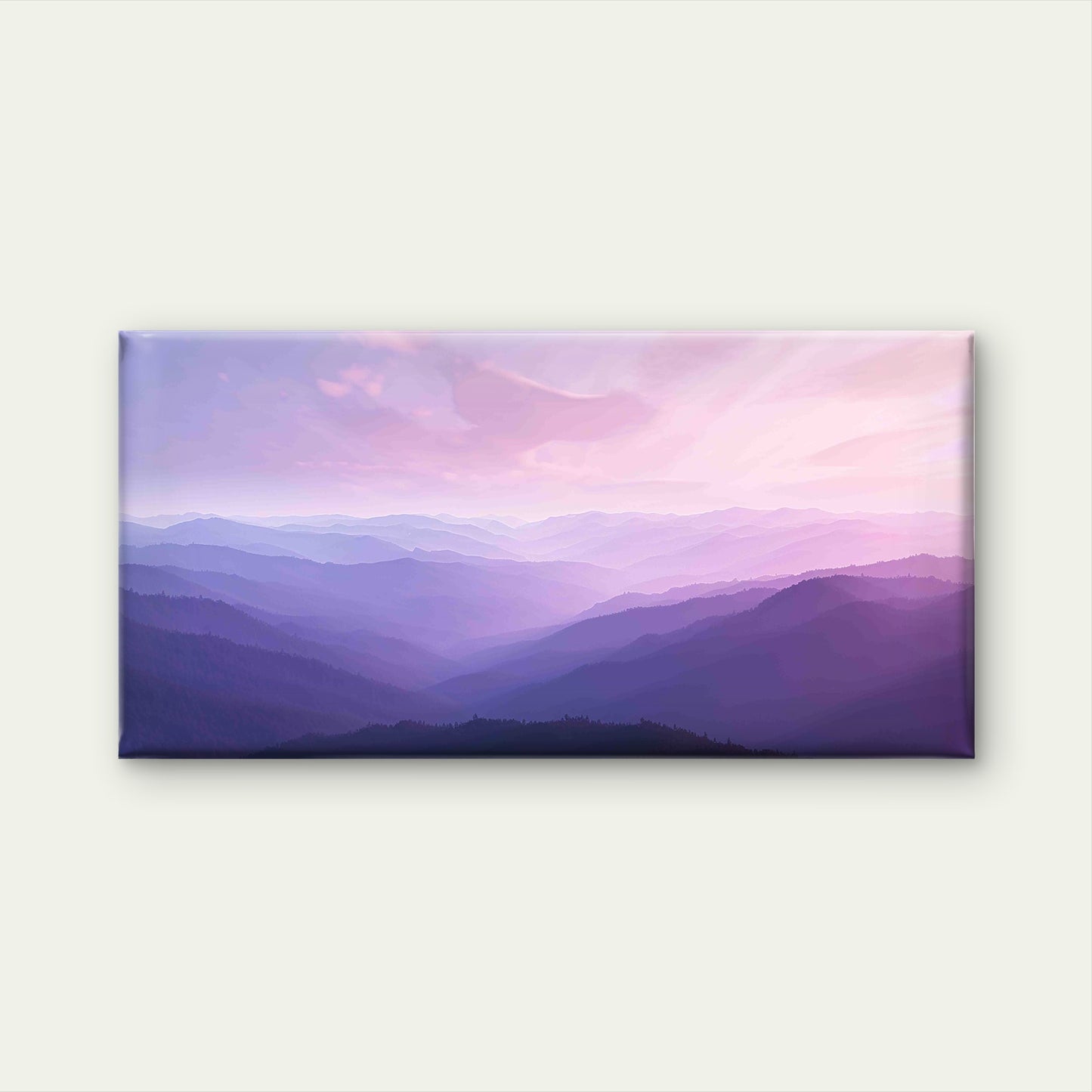 Misty Mountain Valley Wall Art Canvas Office Home Room Framed 120x60cm