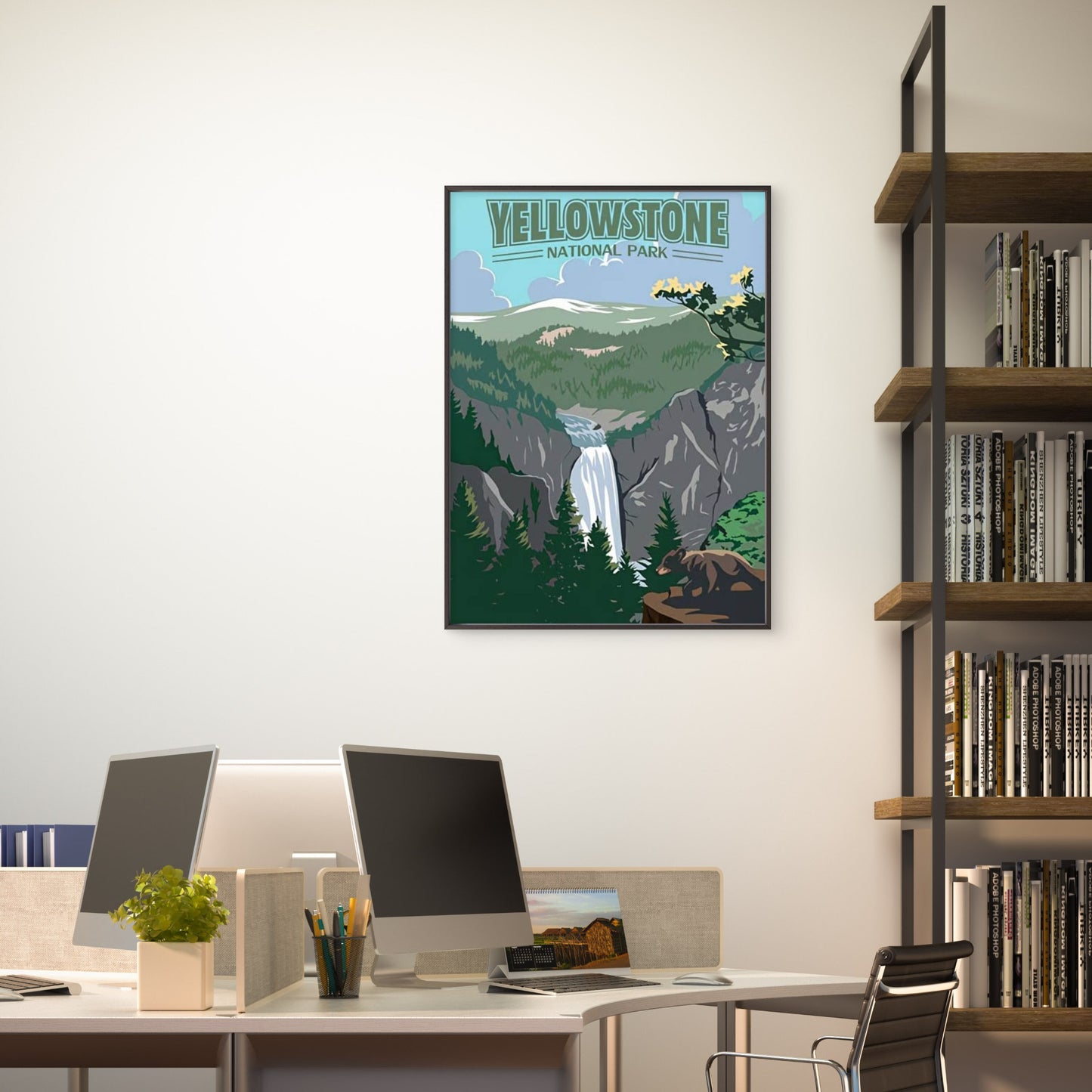 The Scenic Beauty of Yellowstone Park Travel Poster Print Wall Art - Bella Home Decor