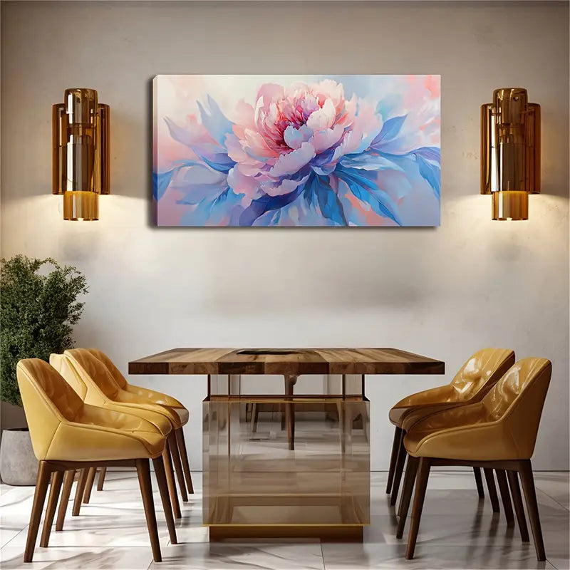 Pink Blooming Flower Modern Wall Art Canvas Office Home Room Framed 120x60cm - Bella Home Decor