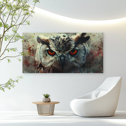 Fierce Orange Eyes Stare Wall Art Canvas Office Home Room Framed 120x60cm