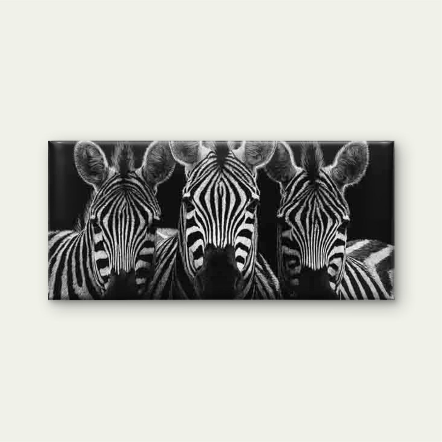 Monochrome Stripes Zebra Wall Art Canvas Office Home Room Framed 120x60cm