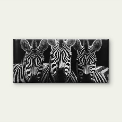Monochrome Stripes Zebra Wall Art Canvas Office Home Room Framed 120x60cm