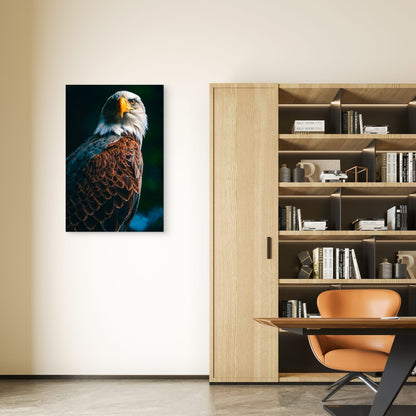 Majestic Bald Eagle Portrait Wildlife Bird 40x60cm Metal Print Ready to Hang