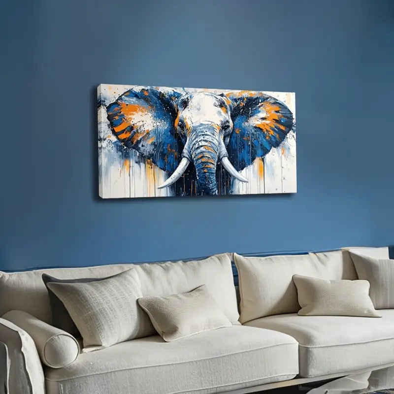 Inspiring Elephant Deco Modern Wall Art Canvas Office Home Room Framed 120x60cm - Bella Home Decor