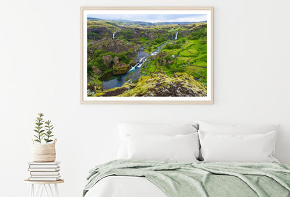 Rocky Mountains With Waterfalls Home Decor Premium Quality Poster Print Choose Your Sizes