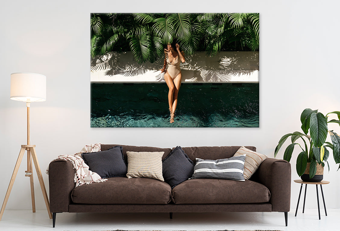 Relaxing by the Spa Poolside Wall Art Decor 100% Australian Made