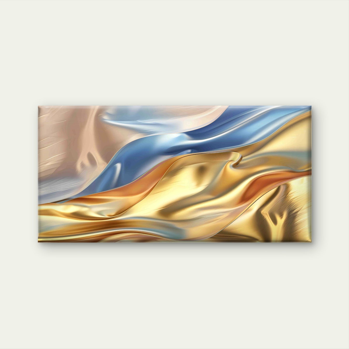 Modern Luxury Blue Swirls Wall Art Canvas Office Home Room Framed 120x60cm