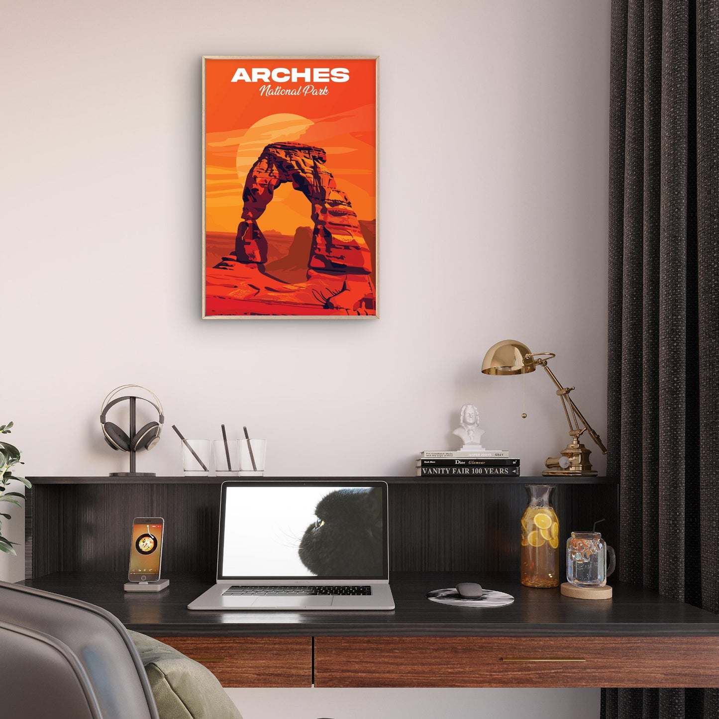 Arches National Park USA Utah Vintage Travel Poster Print Wall Art